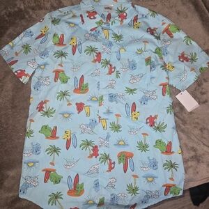 Pokemon Hawaiian Button Up Shirt
